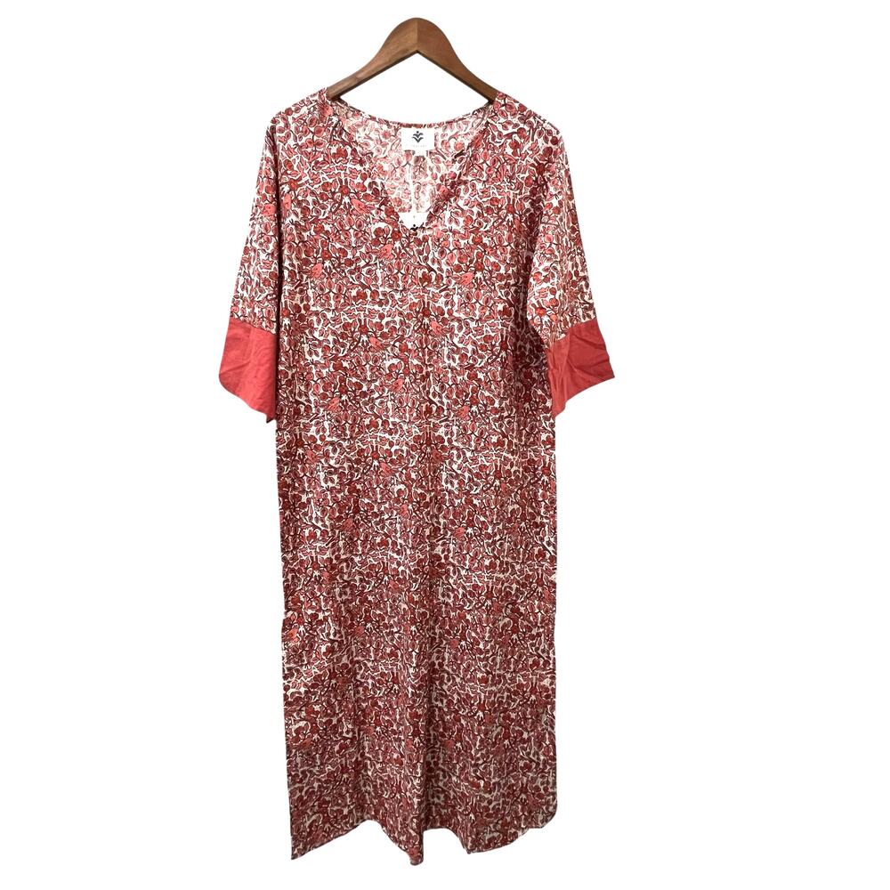 Pomegranate Womens Orange Bird Caftan Cover Up Size XS New with Tags NWT